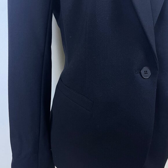 Aqua Women's Black Studded Collar Blazer Size 6 Stylish One Button - Picture 5 of 8